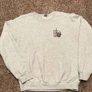 Casual Gray iced coffee and anxiety Women's Sweatshirt